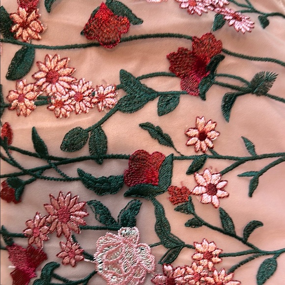 Gayle long sleeve Pink Floral mini dress - Picture 4 of 4